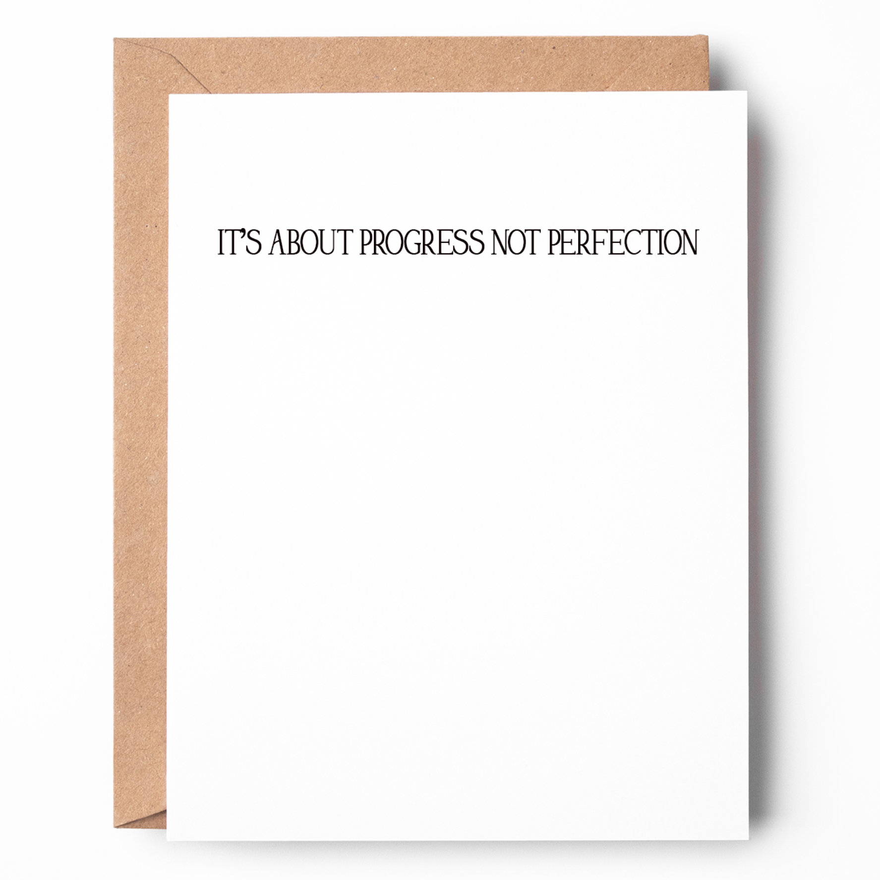 PROGRESS NOT PERFECTION